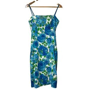 Tessuto NWT‎ Dress Size 8 Strappy Sheath Floral 90s Cocktail Coquette Fairy